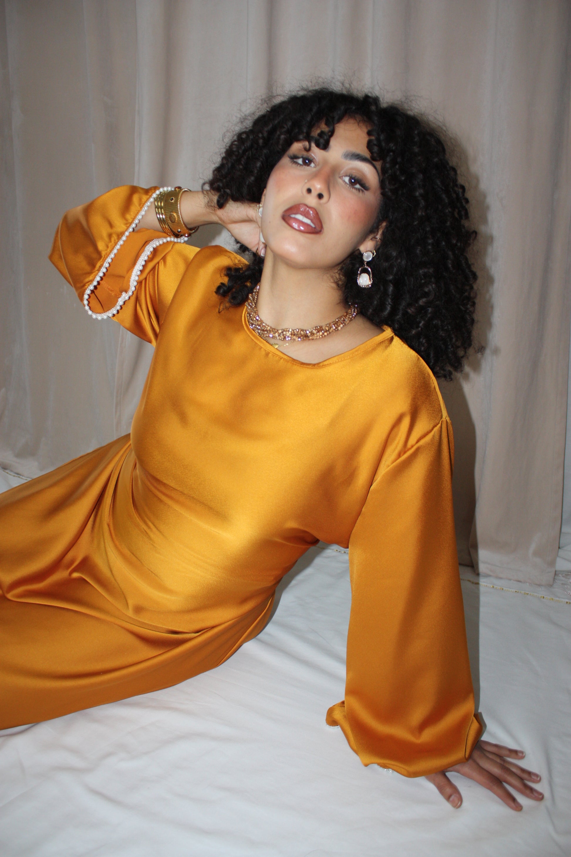 Abaya Layali Ocre