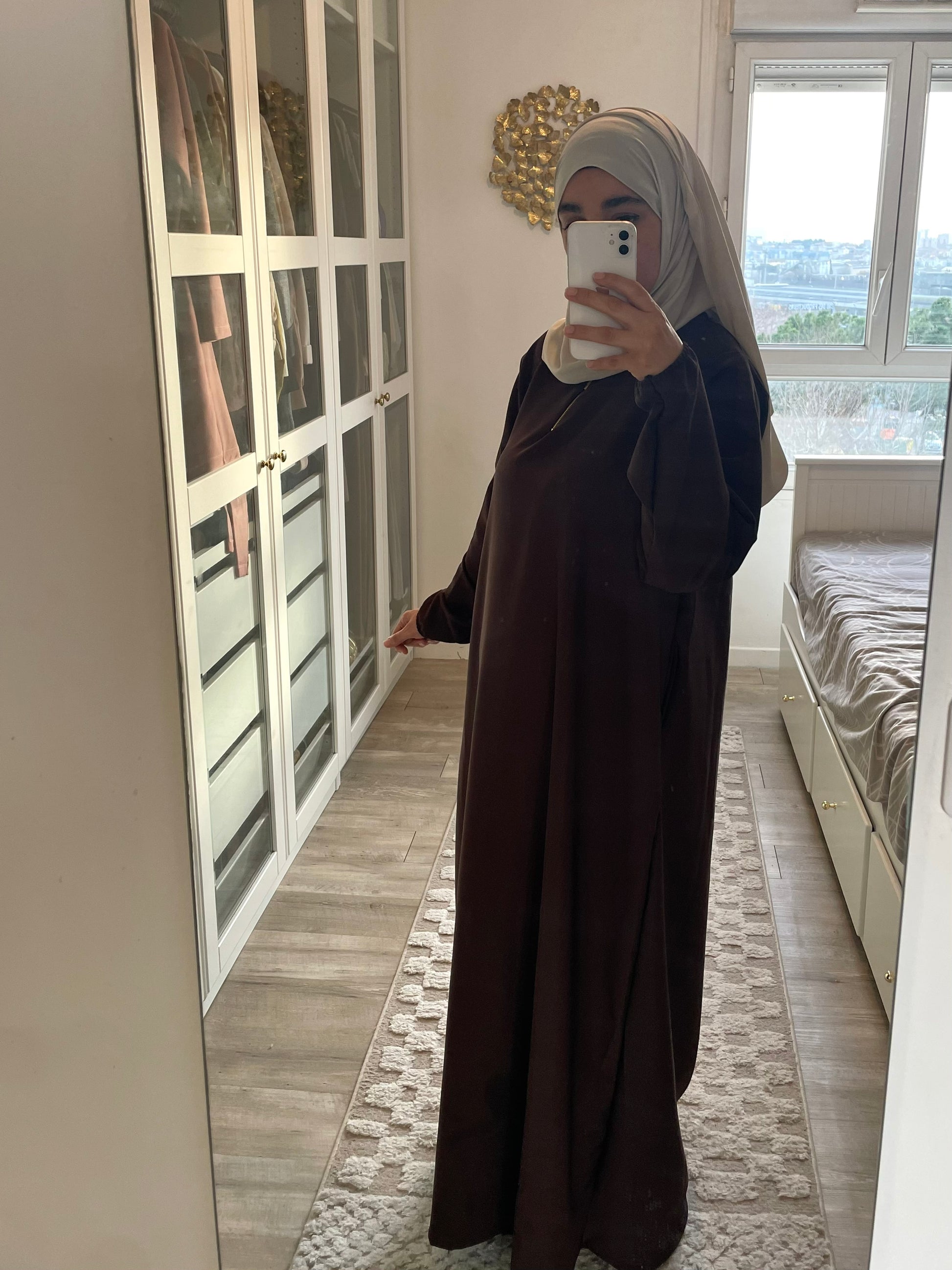 Abaya El Haya marron