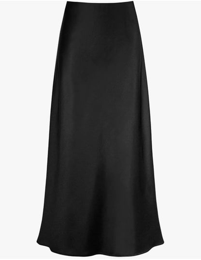 Satin maxi skirt