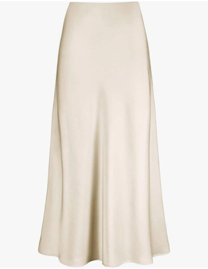 Satin maxi skirt