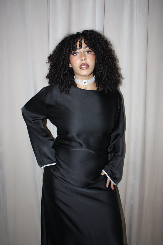 Layali Black Abaya