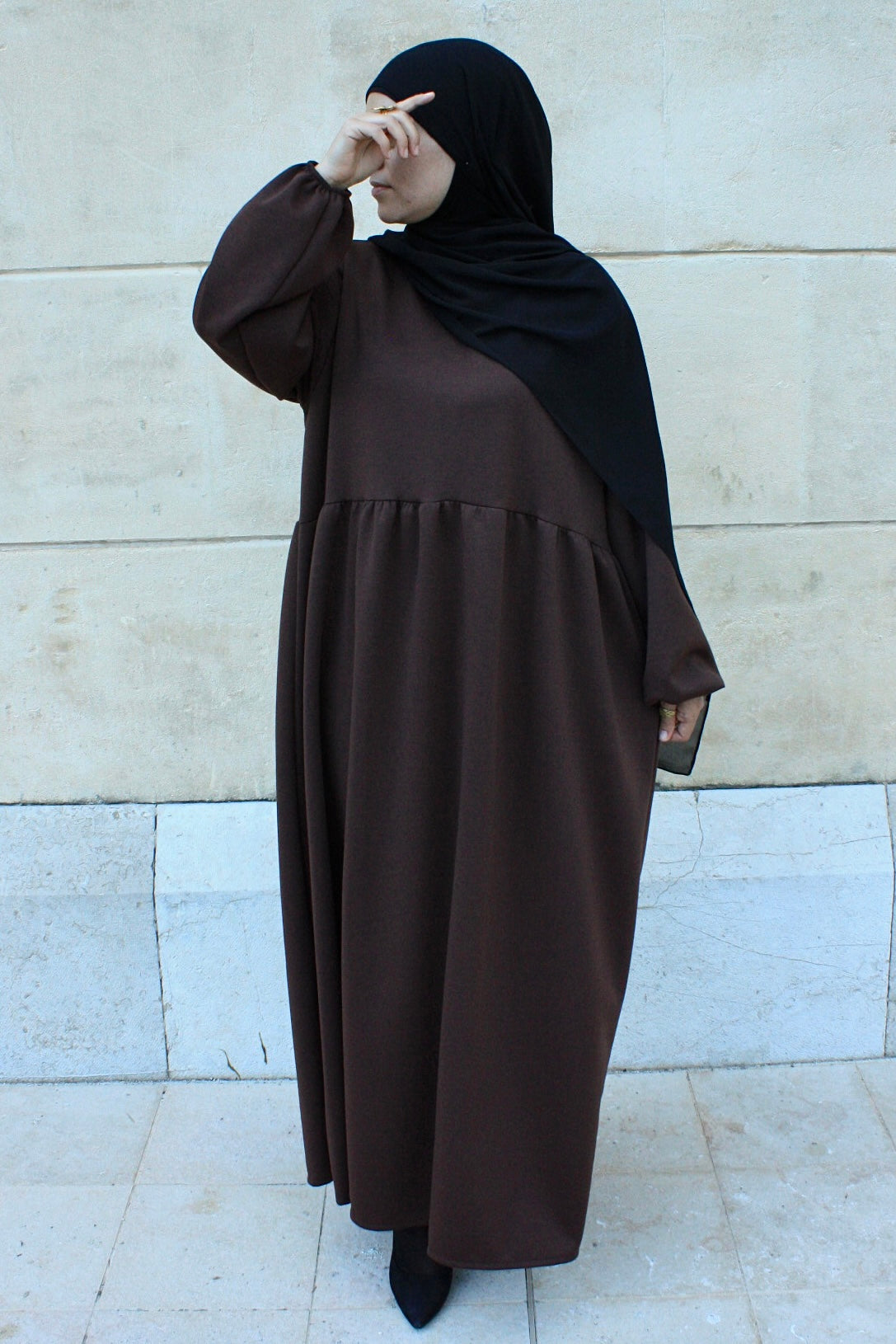 Abaya Winter Brown