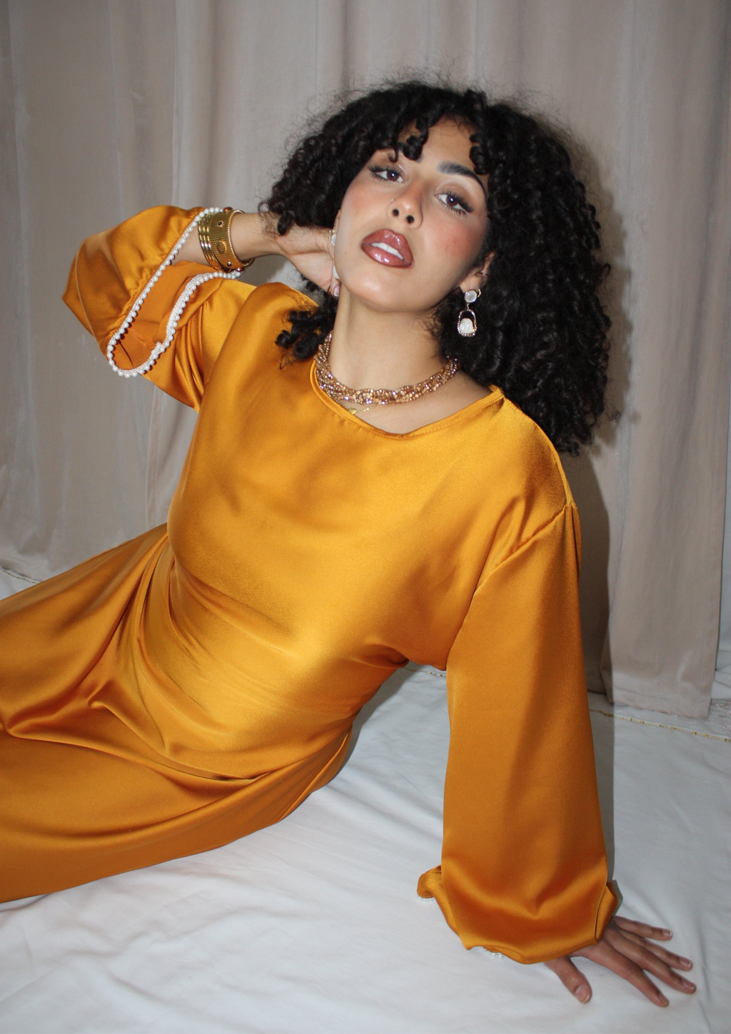 Abaya Layali Ocre