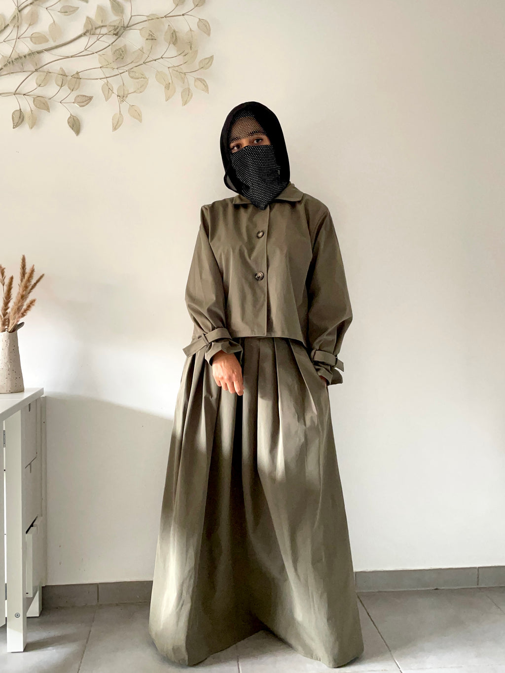 Ensemble Trench kaki