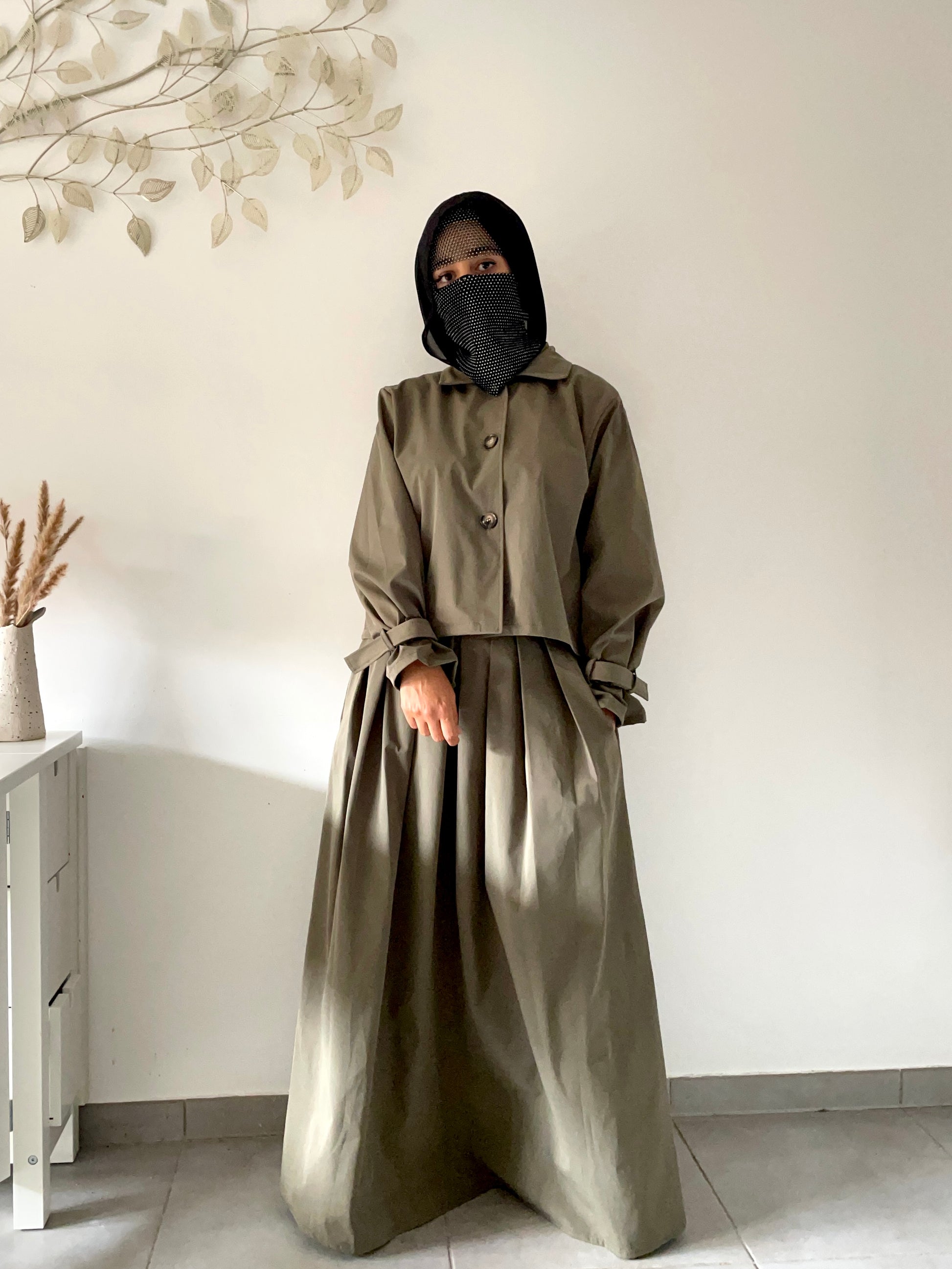 Ensemble Trench kaki