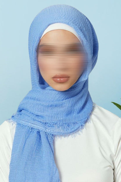Crinkled effect hijab 