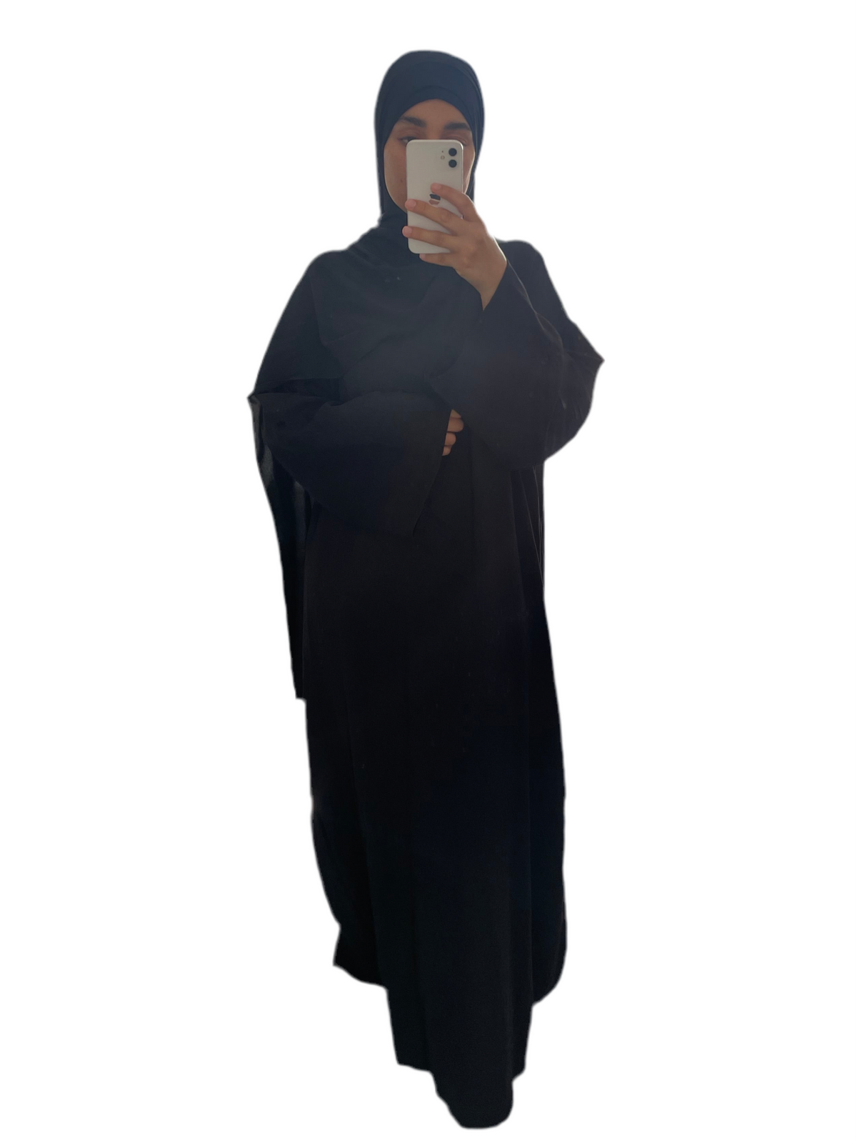 Linen-look abaya