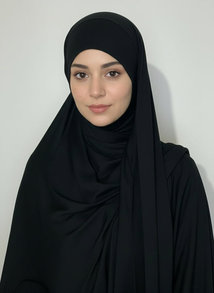 Tie-back modal hijab