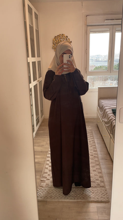 Abaya El Haya marron
