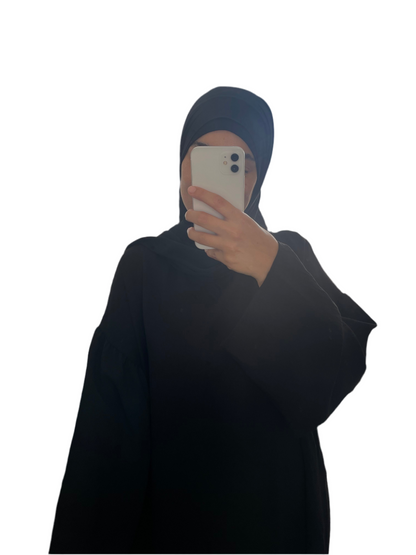 Linen-look abaya