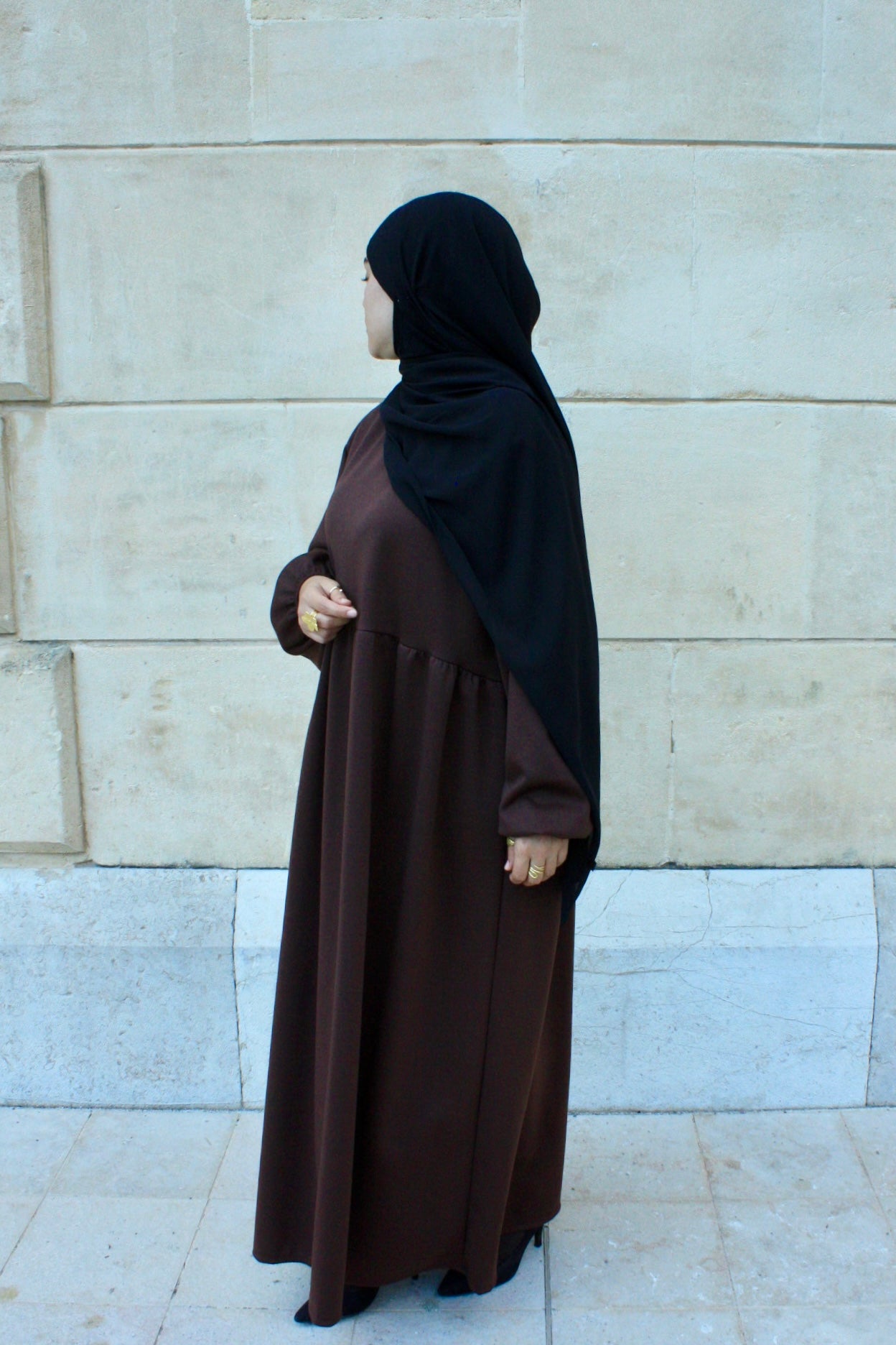 Abaya Winter Brown