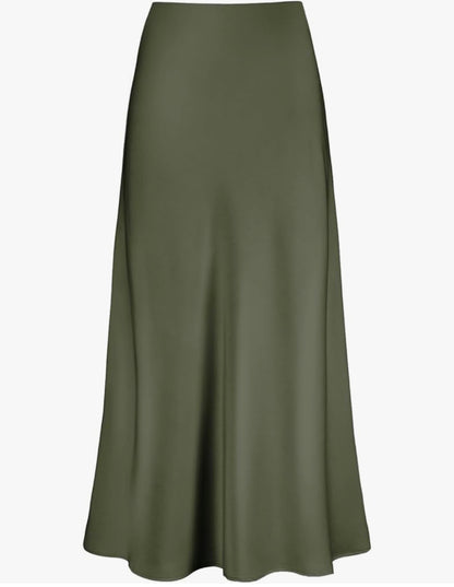 Satin maxi skirt