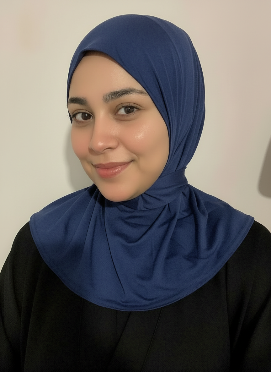 Hijab cagoule à bouton