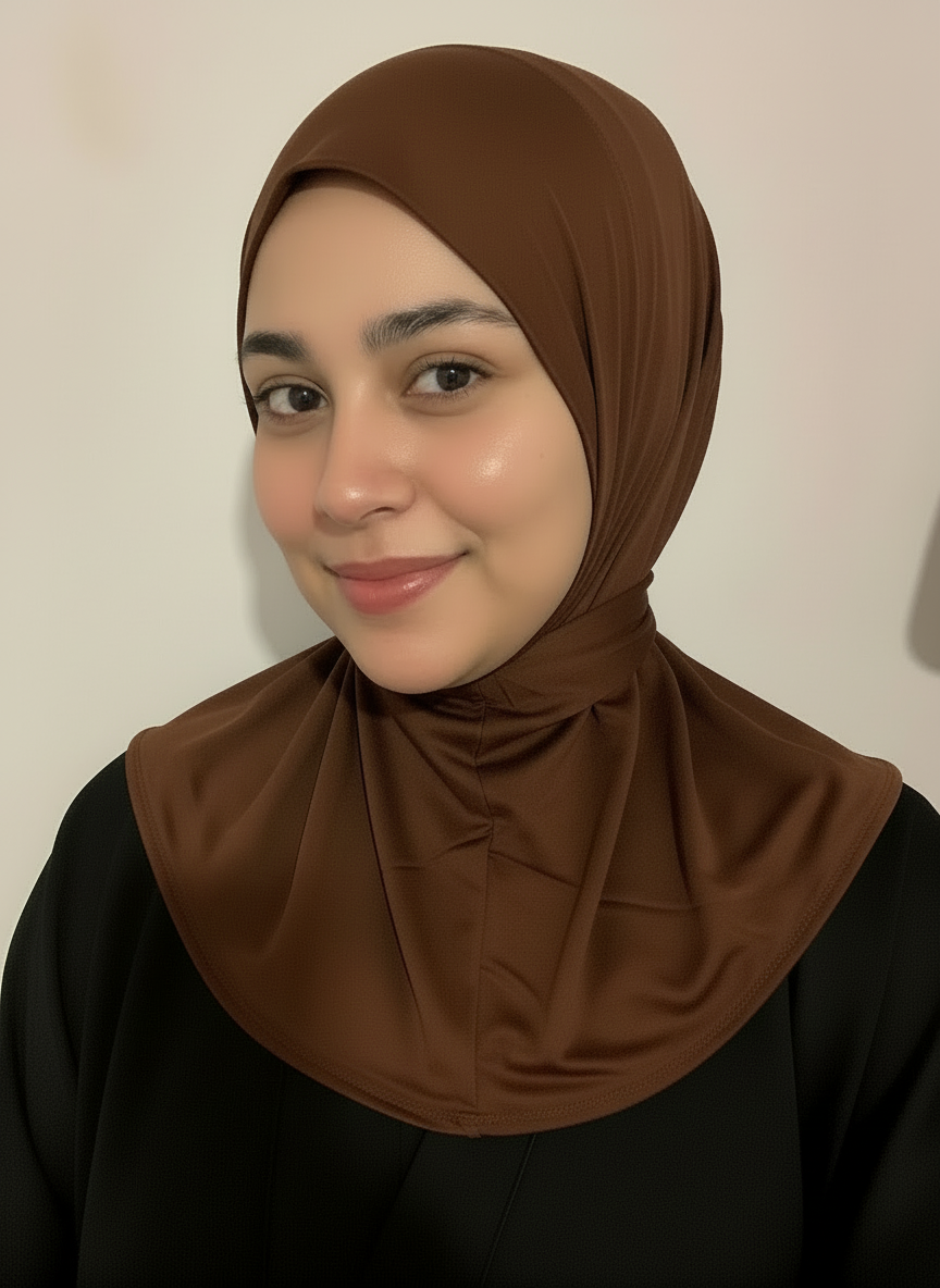 Hijab cagoule à bouton