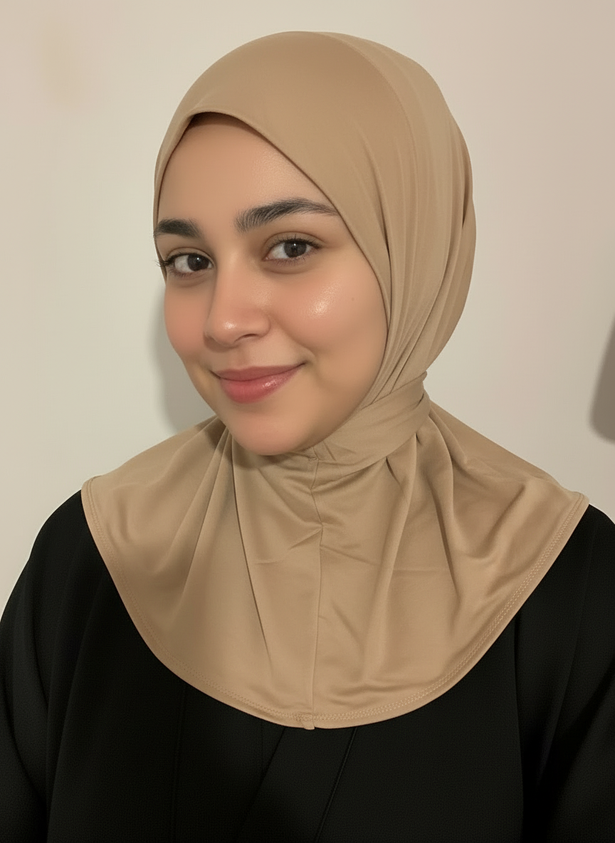 Hijab cagoule à bouton