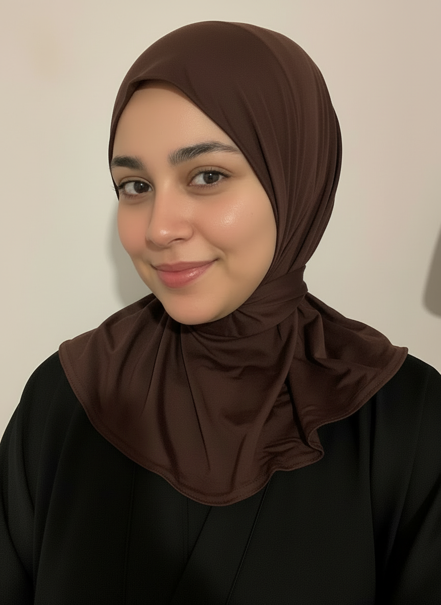 Hijab cagoule à bouton