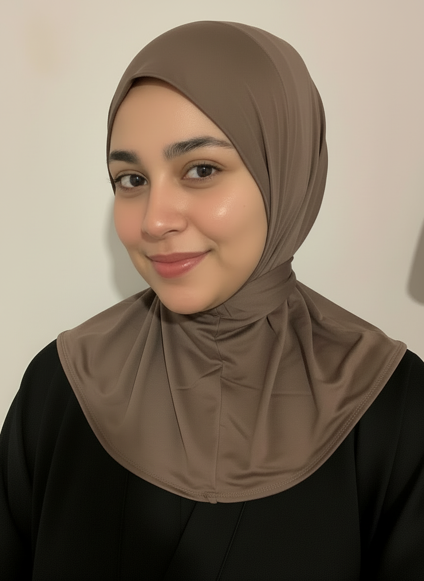 Hijab cagoule à bouton