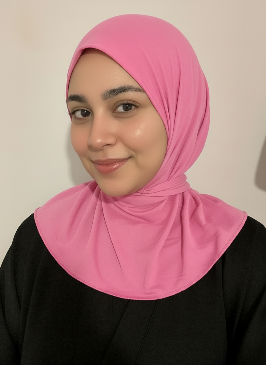 Hijab cagoule à bouton