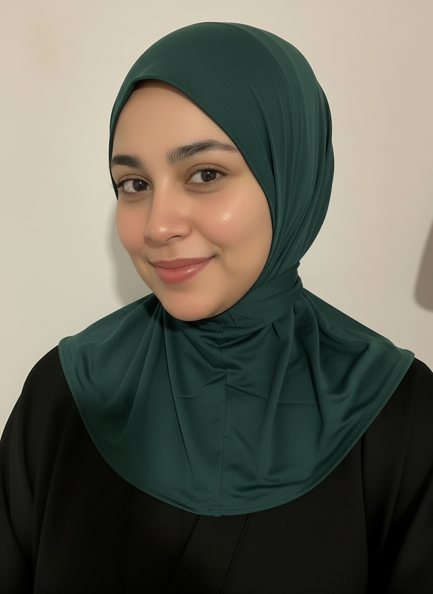 Hijab cagoule à bouton