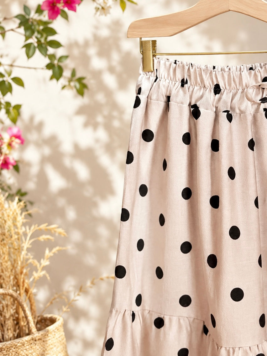 Polka dot maxi skirt