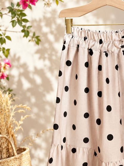 Polka dot maxi skirt