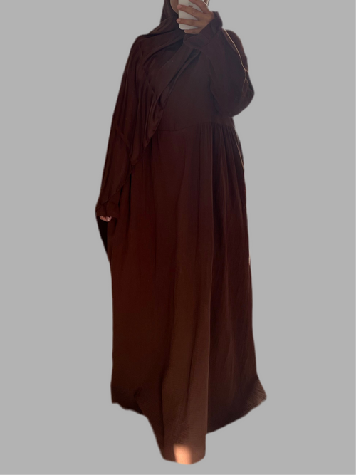 abaya pour allaitement couleur marron