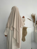 Khimar double voile beige