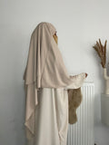 Khimar double voile beige