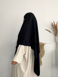 Khimar double voiles noir