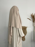 Khimar double voile beige