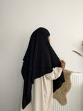 Khimar double voiles noir
