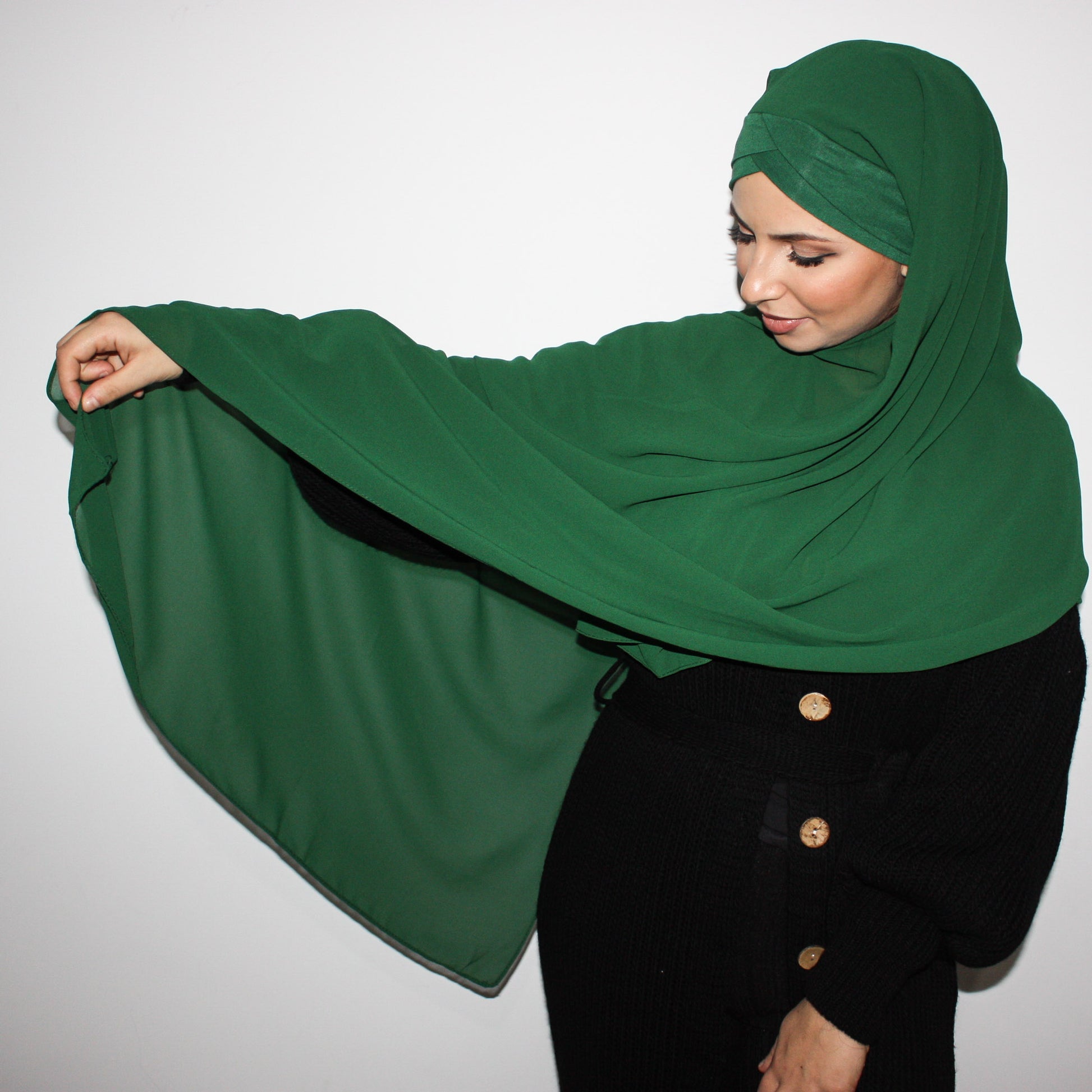 hijab prêt à enfiler vert