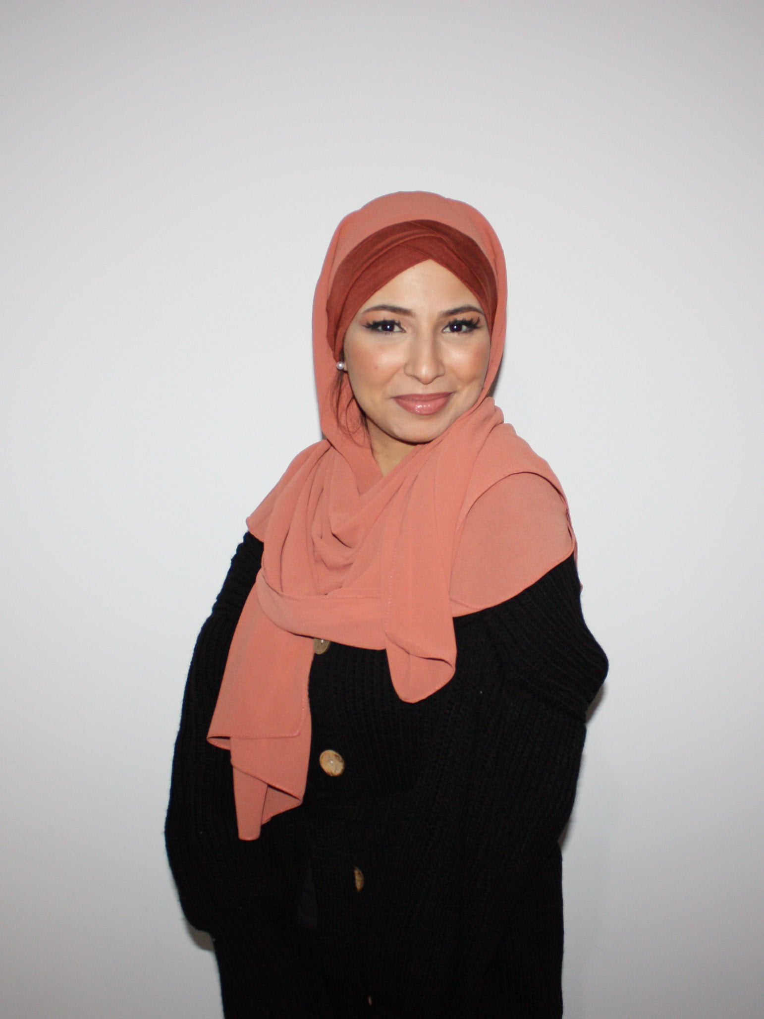 hijab prêt à enfiler brique
