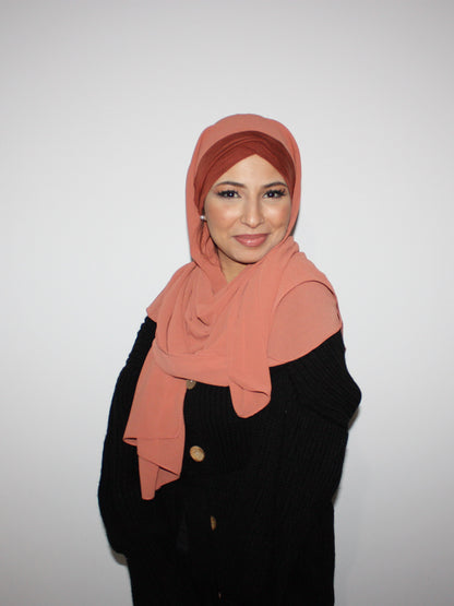 hijab prêt à enfiler brique
