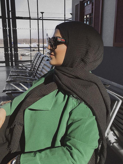 Crinkled effect hijab 