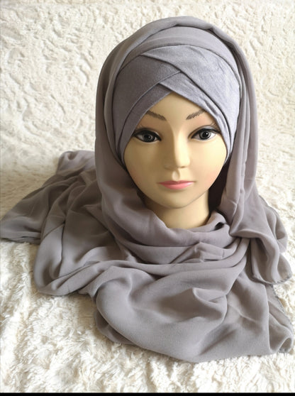 Hijab ready to put on with headband