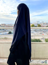 Khimar soie de médine bleu nuit