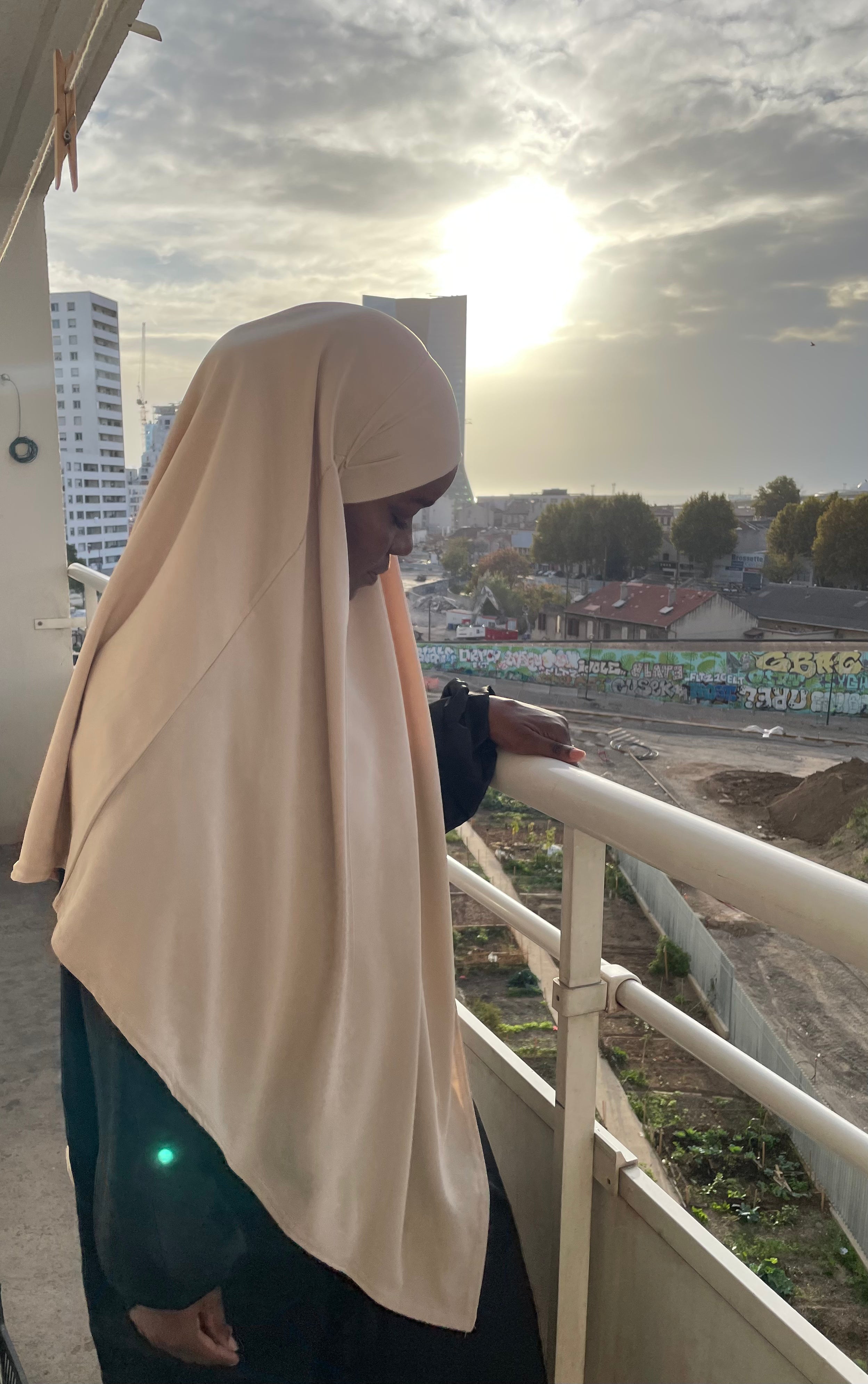 Khimar soie de médine crème