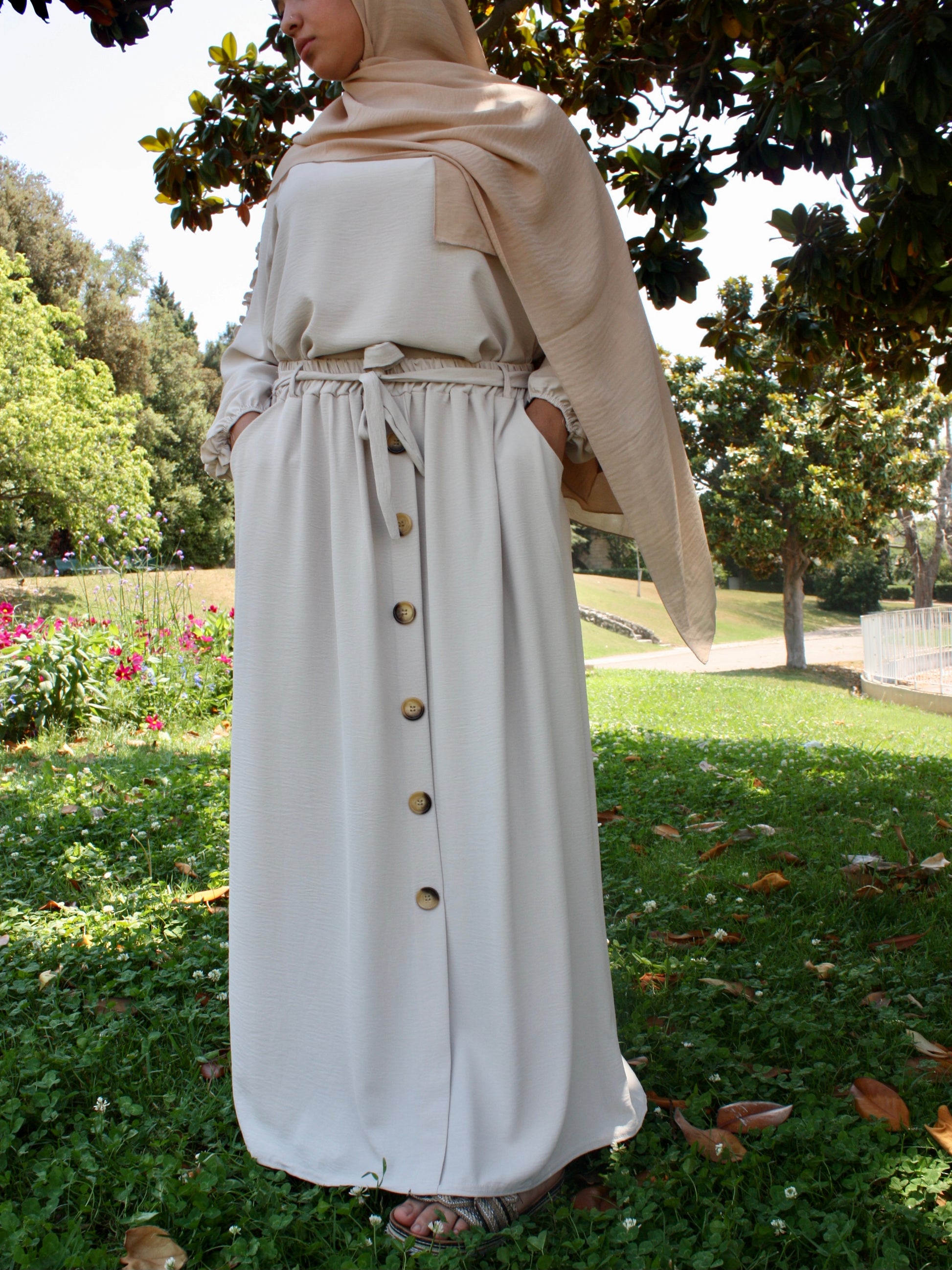 Jupe Chloé blanc cassé