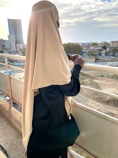 Khimar cream medina silk