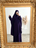 Jilbab Bahia aubergine
