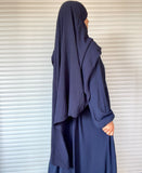 Khimar long jazz bleu