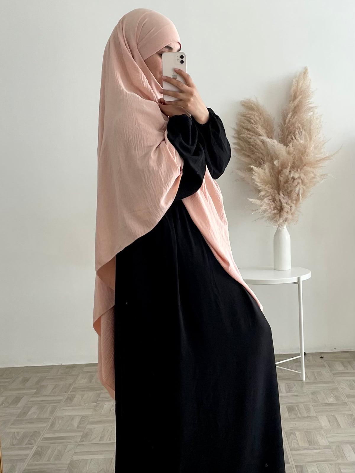 Khimar long jazz light pink